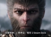 《黑神话：悟空》入围Steam最佳游戏