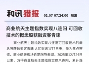 商业航天迎来发展黄金期 融资客净买入12只概念股