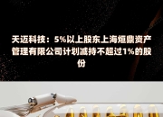 崇德科技：股东拟减持不超1%公司股份