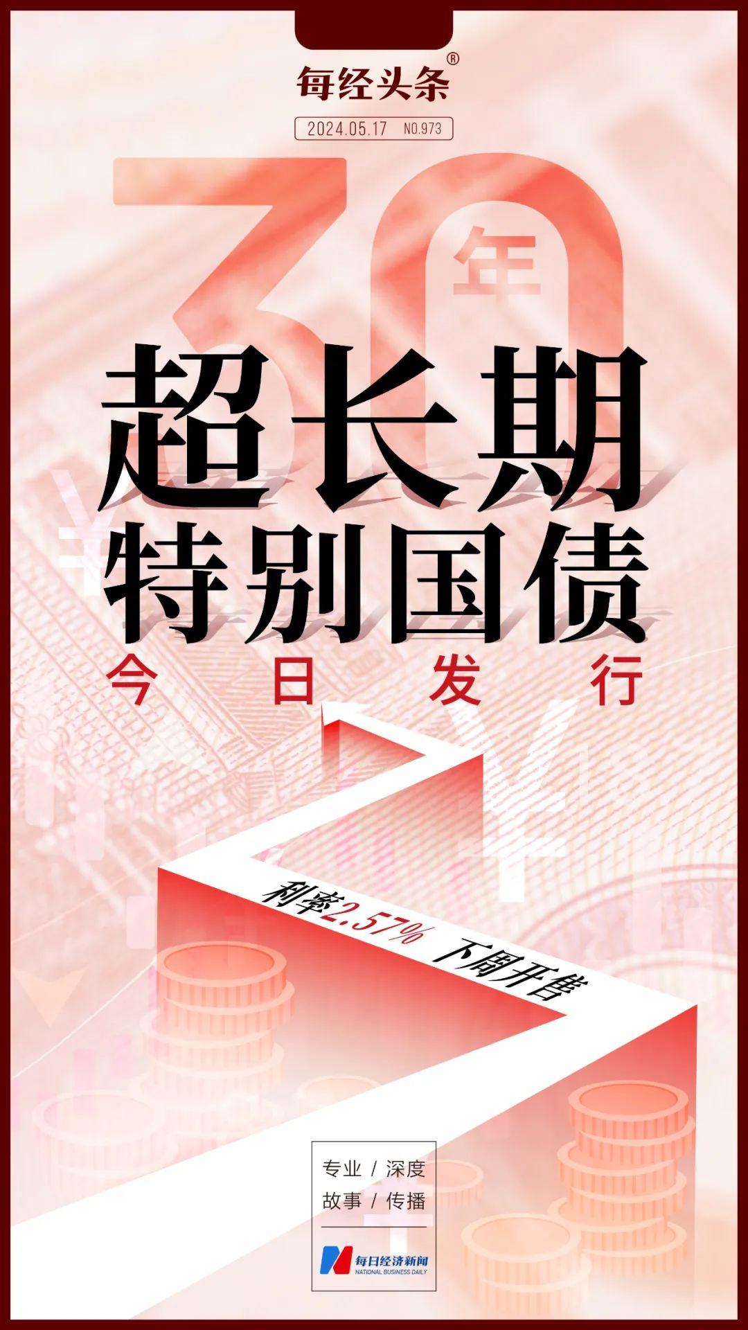 财政部拟发行2024年超长期特别国债（五期） 总额450亿元