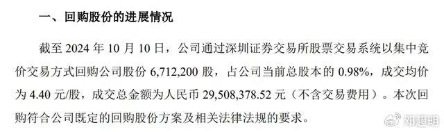 卫信康： 公司披露的回购报告书显示：回购使用自有资金