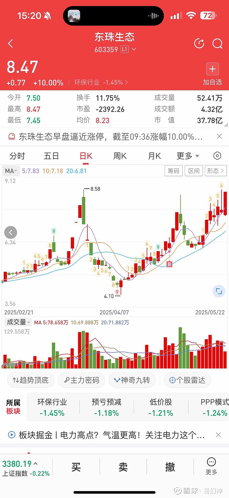 东珠生态(603359.SH)：上半年预亏500万元至1000万元