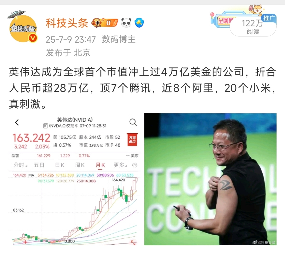 美股变天 谷歌涨近10% 英伟达市值损失1.6万亿元